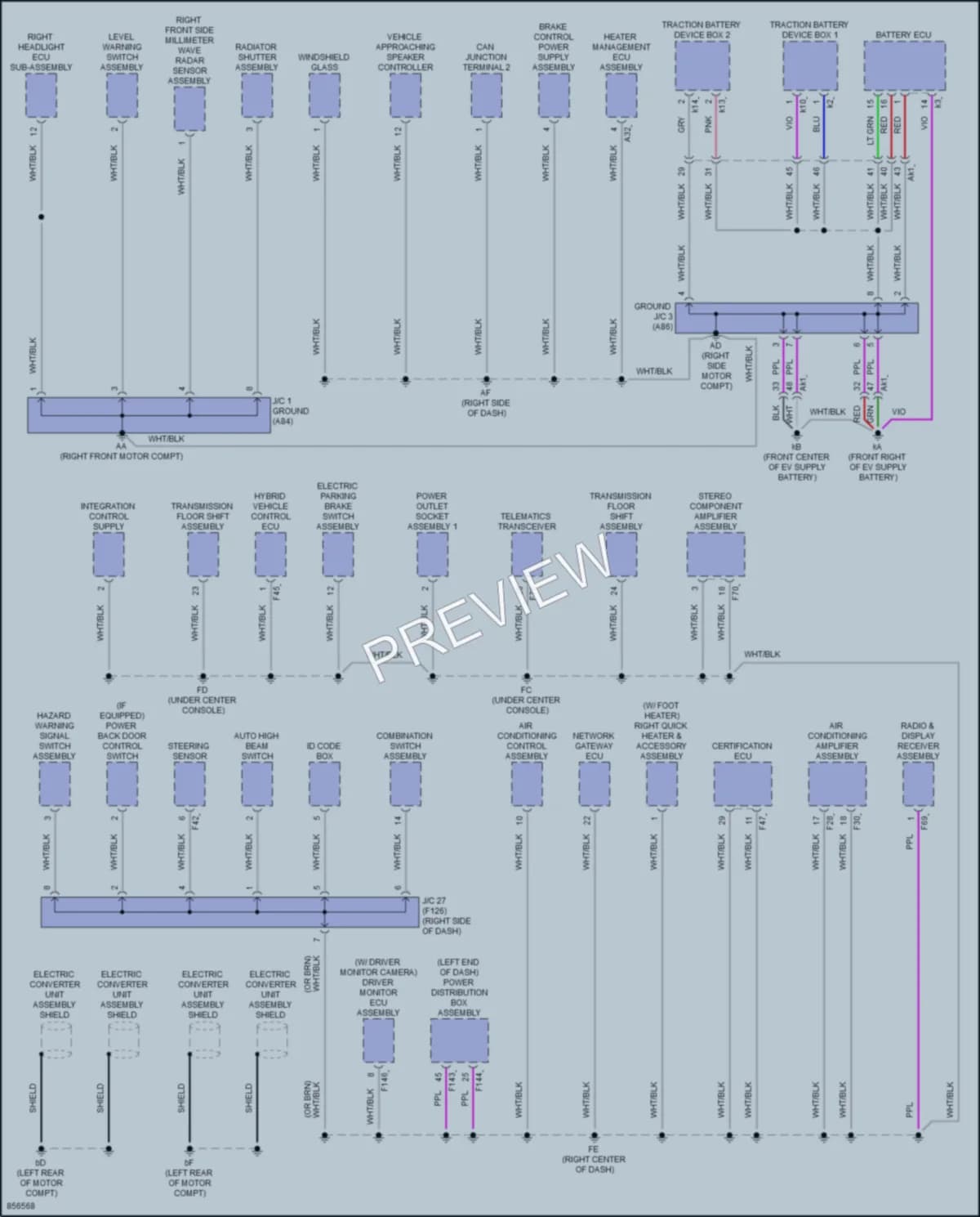 2024 Toyota bZ4X Ground Distribution wiring diagram preview
