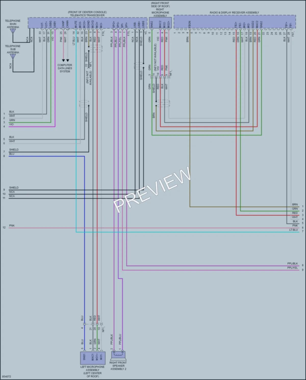 2024 Toyota bZ4X Navigation wiring diagram preview