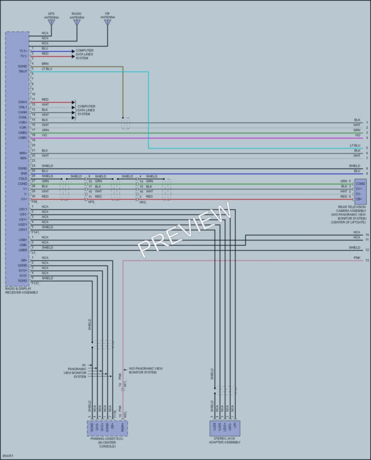 2024 Toyota bZ4X Radio wiring diagram preview