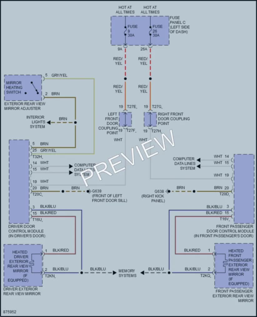2024 Volkswagen Atlas Defoggers wiring diagram preview