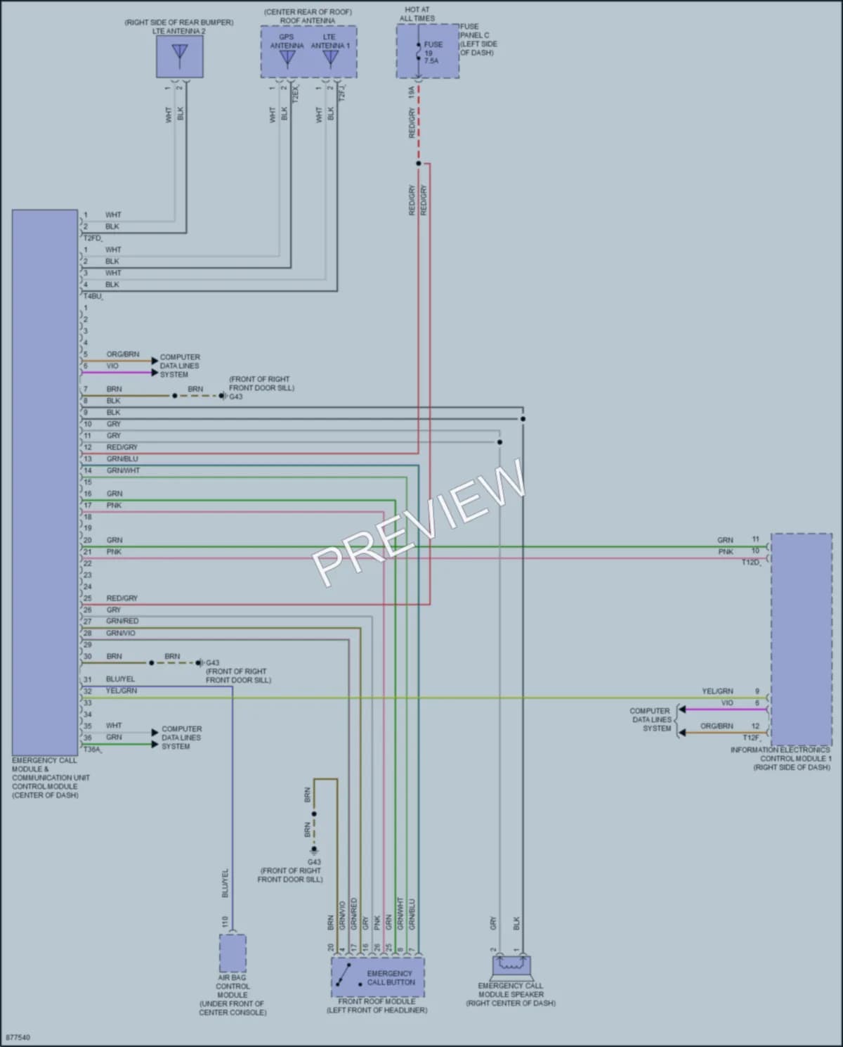 2024 Volkswagen Atlas Navigation wiring diagram preview