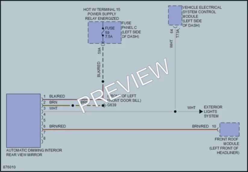 2024 Volkswagen Atlas Power Mirrors wiring diagram preview