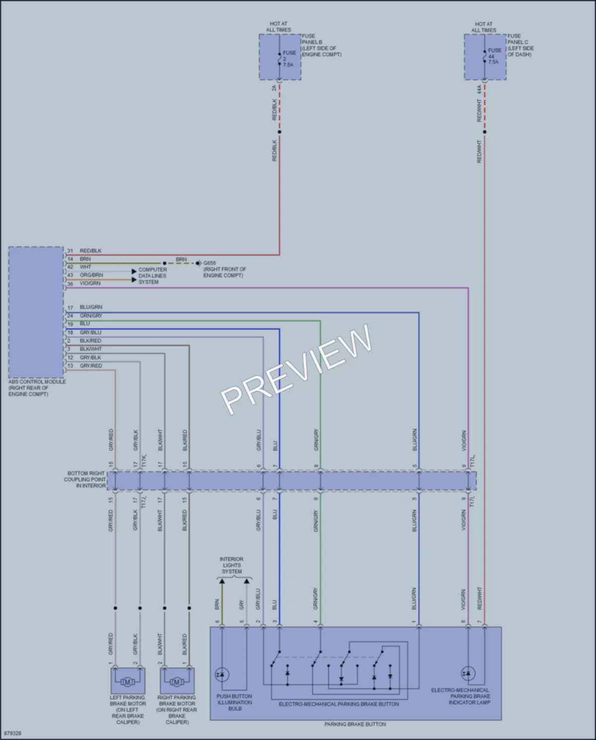 2024 Volkswagen Atlas Shift Interlock wiring diagram preview