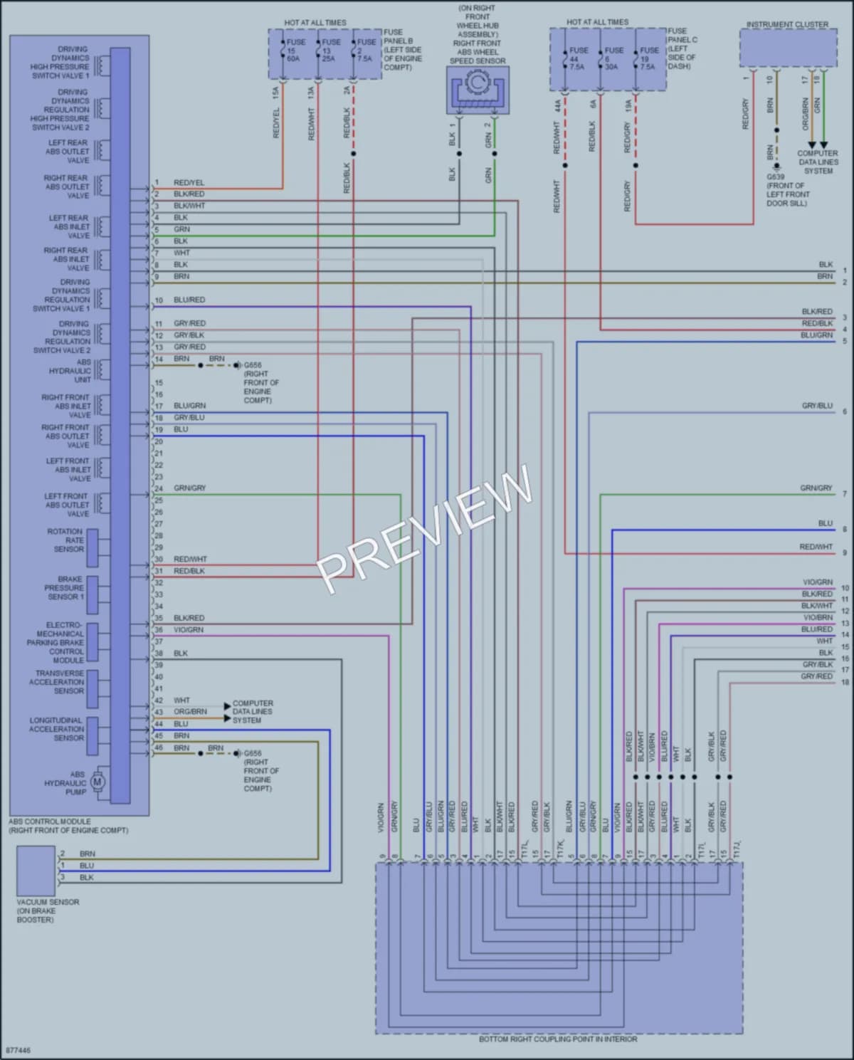 2024 Volkswagen AtlasCrossSport Anti Lock Brakes wiring diagram preview