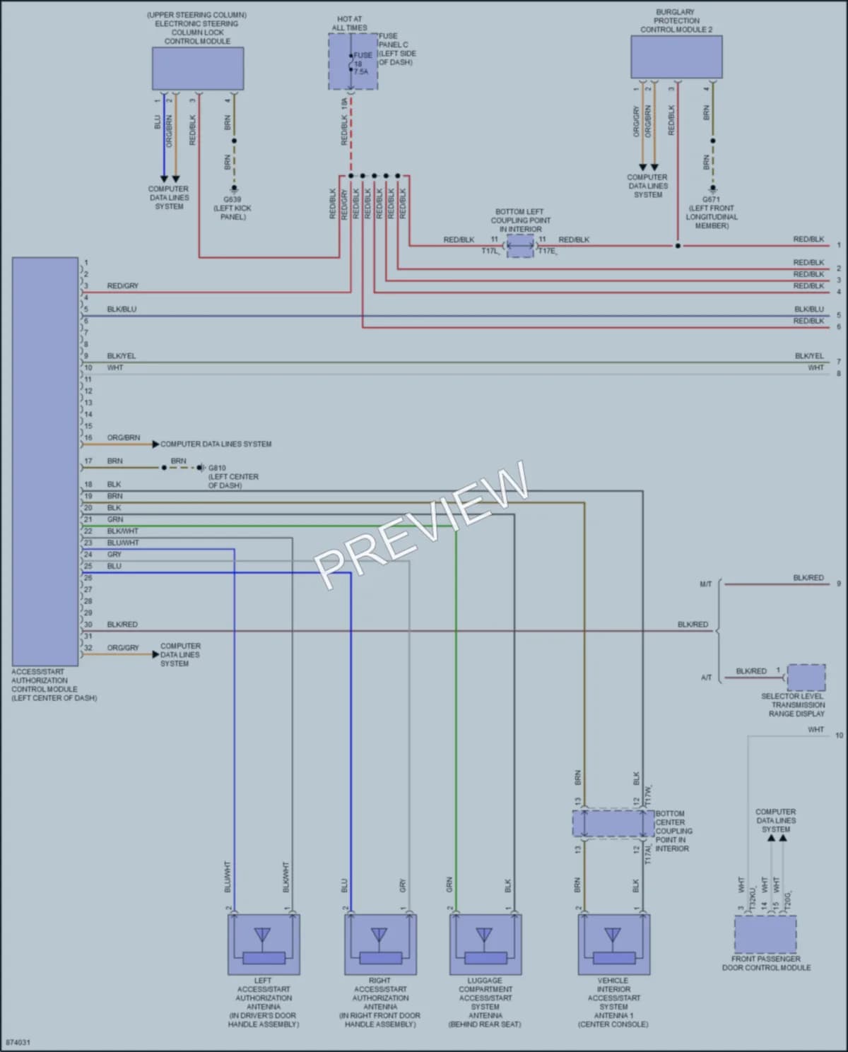 2024 Volkswagen GolfGTI Anti Theft wiring diagram preview
