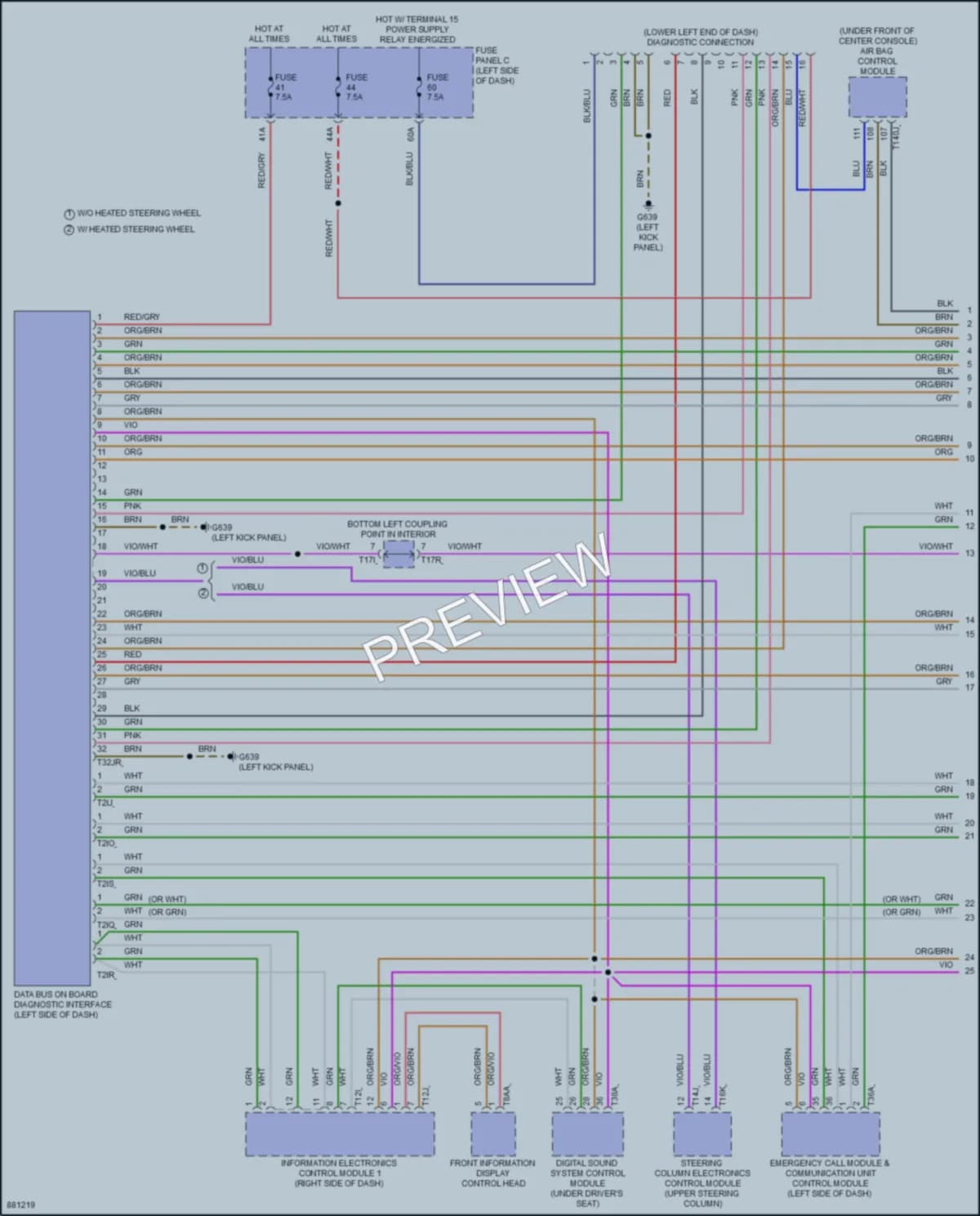 2024 Volkswagen GolfGTI Computer Data Lines wiring diagram preview
