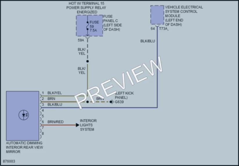 2024 Volkswagen GolfR Power Mirrors wiring diagram preview