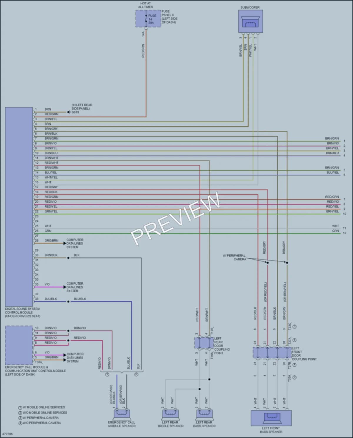2024 Volkswagen GolfR Radio wiring diagram preview