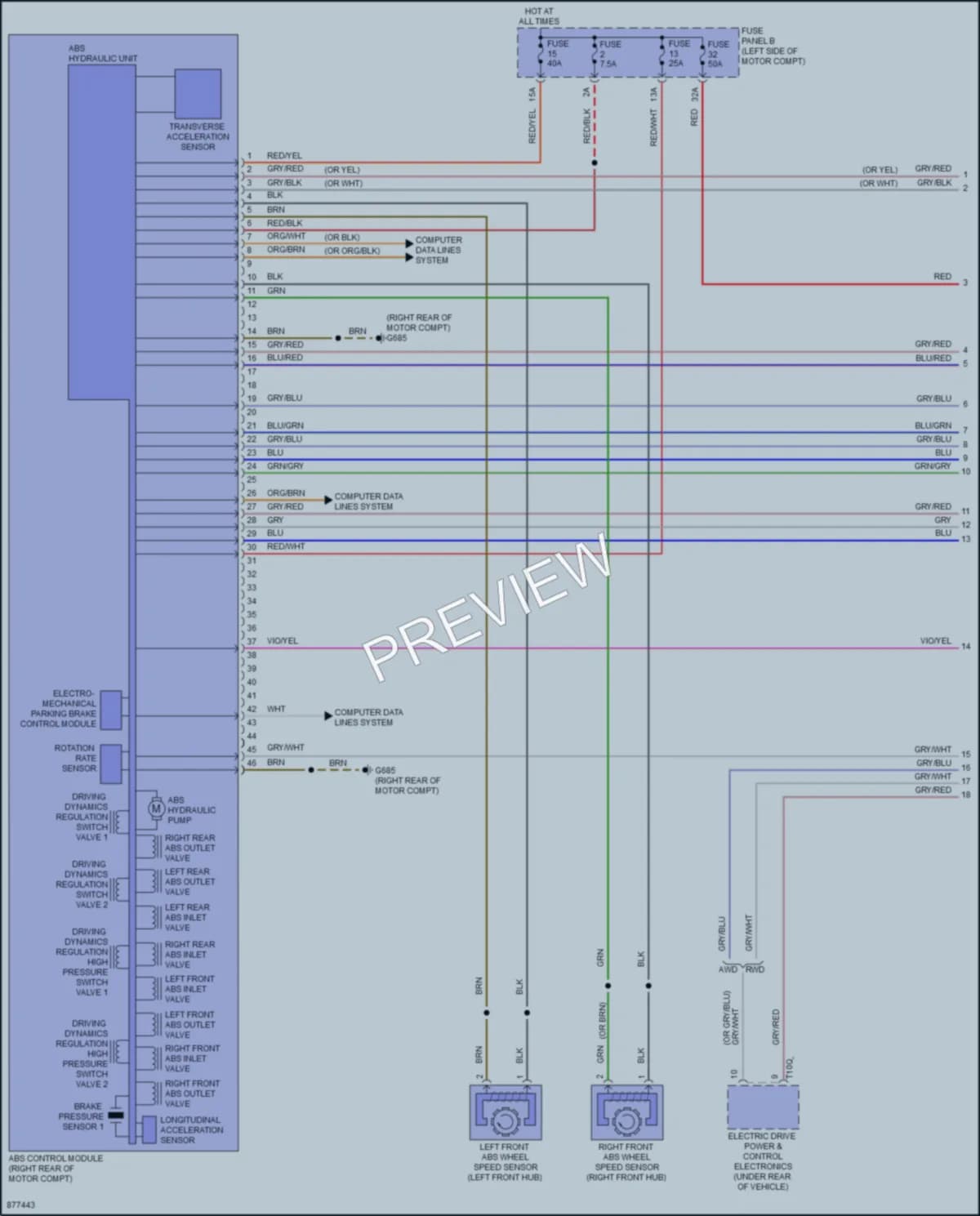 2024 Volkswagen ID4 Anti Lock Brakes wiring diagram preview