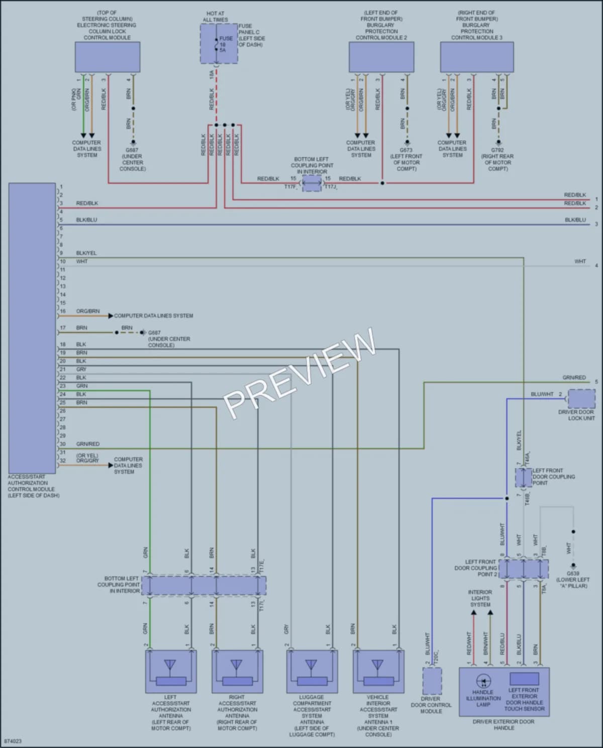 2024 Volkswagen ID4 Anti Theft wiring diagram preview