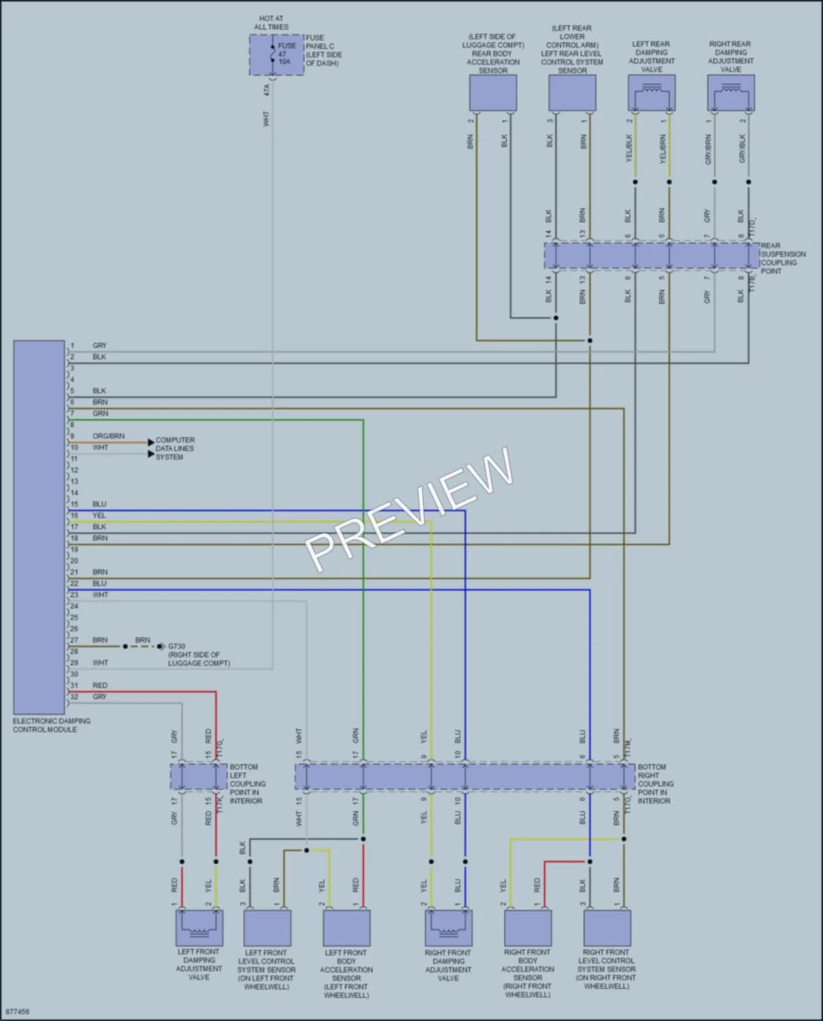 2024 Volkswagen ID4 Electronic Suspension wiring diagram preview
