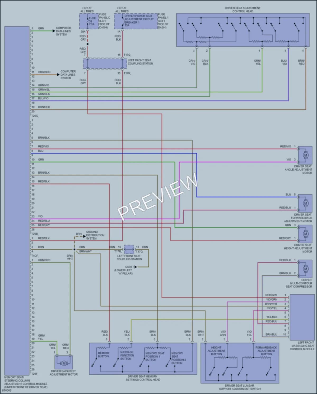 2024 Volkswagen ID4 Memory Systems wiring diagram preview