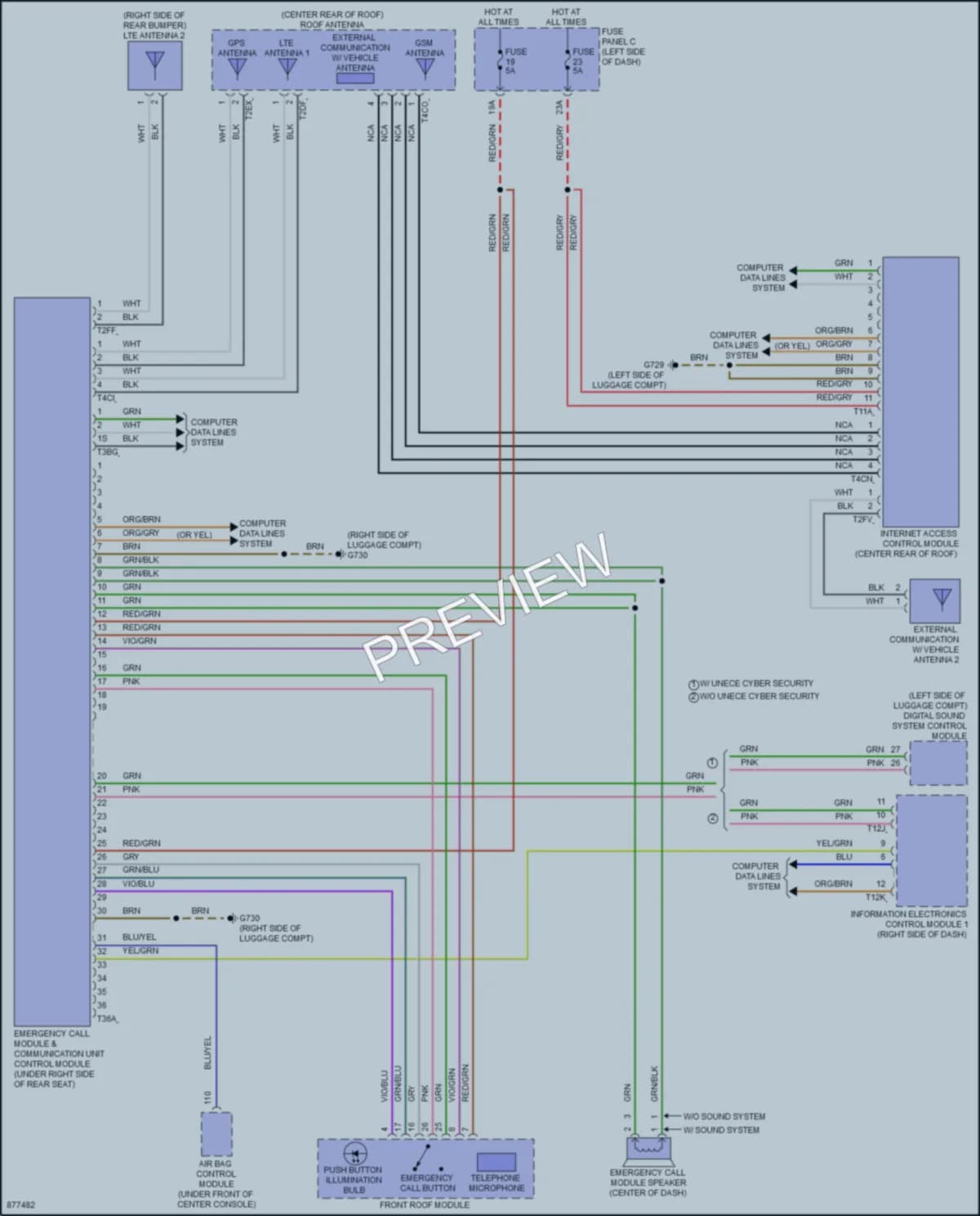 2024 Volkswagen ID4 Navigation wiring diagram preview