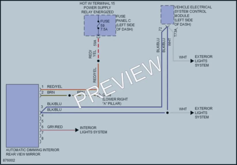 2024 Volkswagen ID4 Power Mirrors wiring diagram preview
