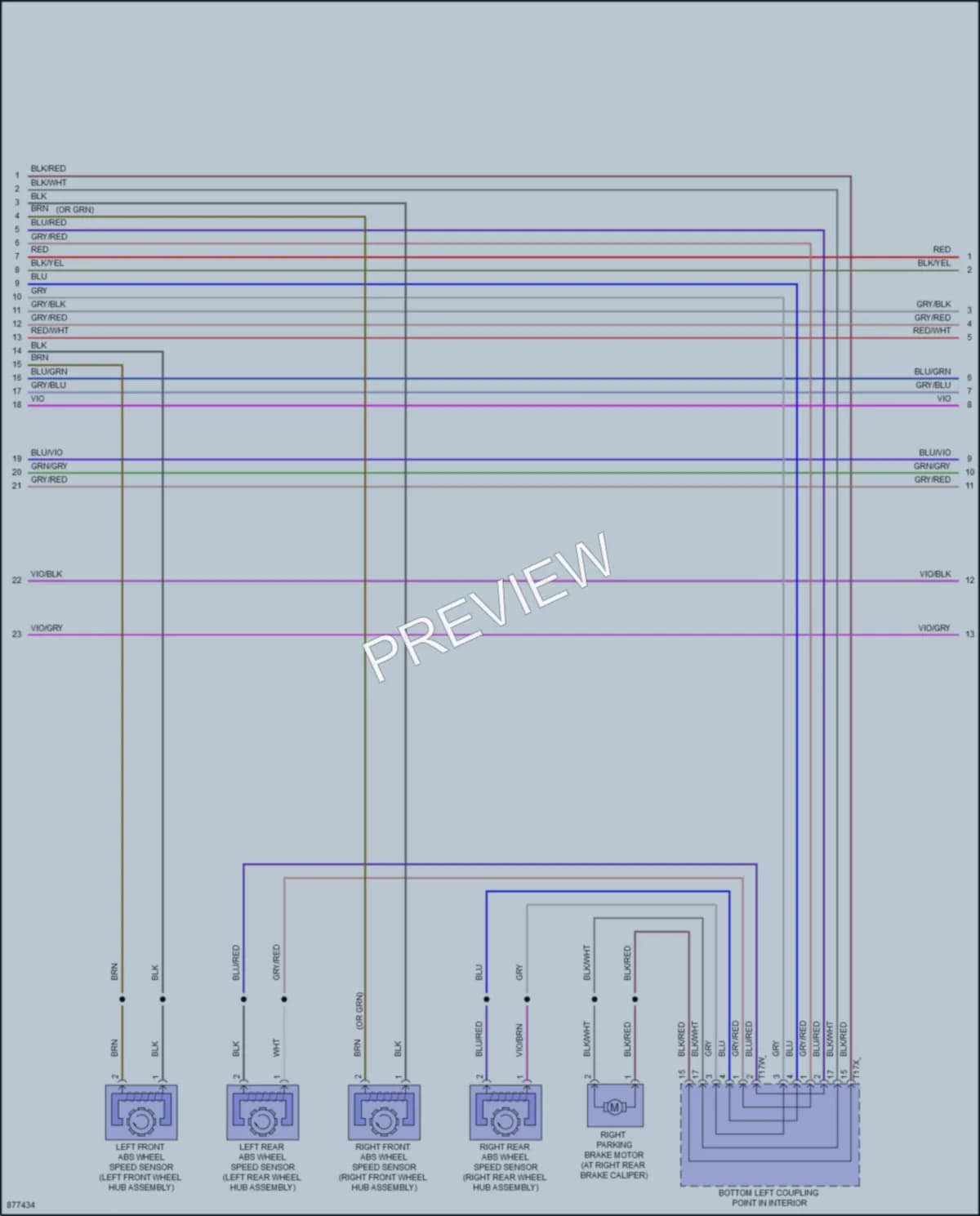 2024 Volkswagen Jetta Anti Lock Brakes wiring diagram preview