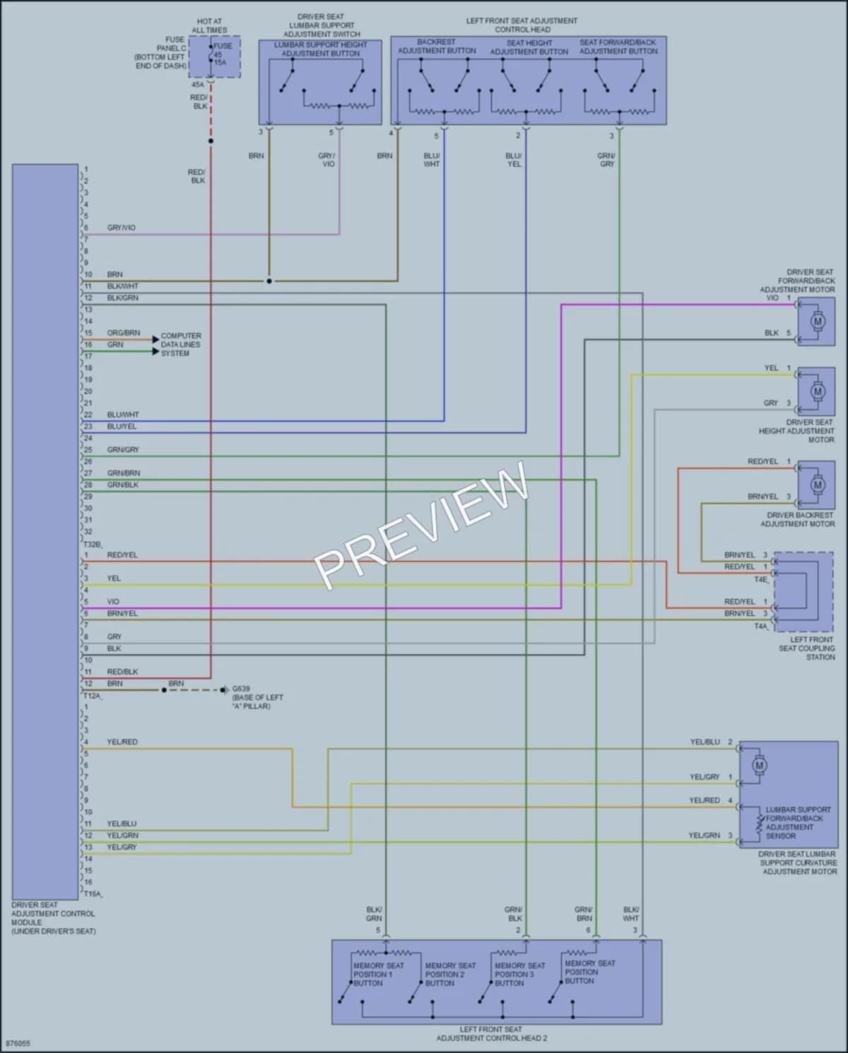2024 Volkswagen Jetta Memory Systems wiring diagram preview