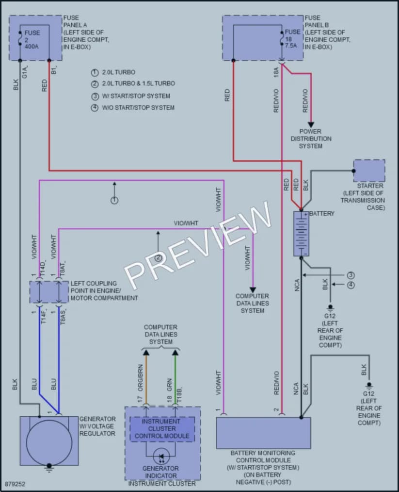 2024 Volkswagen Jetta Starting Charging wiring diagram preview