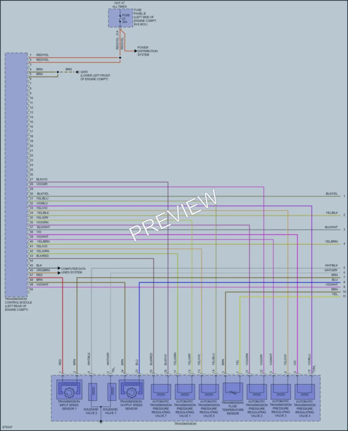 2024 Volkswagen Jetta Transmission wiring diagram preview