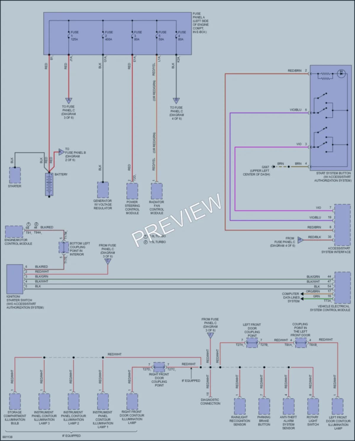 2024 Volkswagen JettaGLI Power Distribution wiring diagram preview
