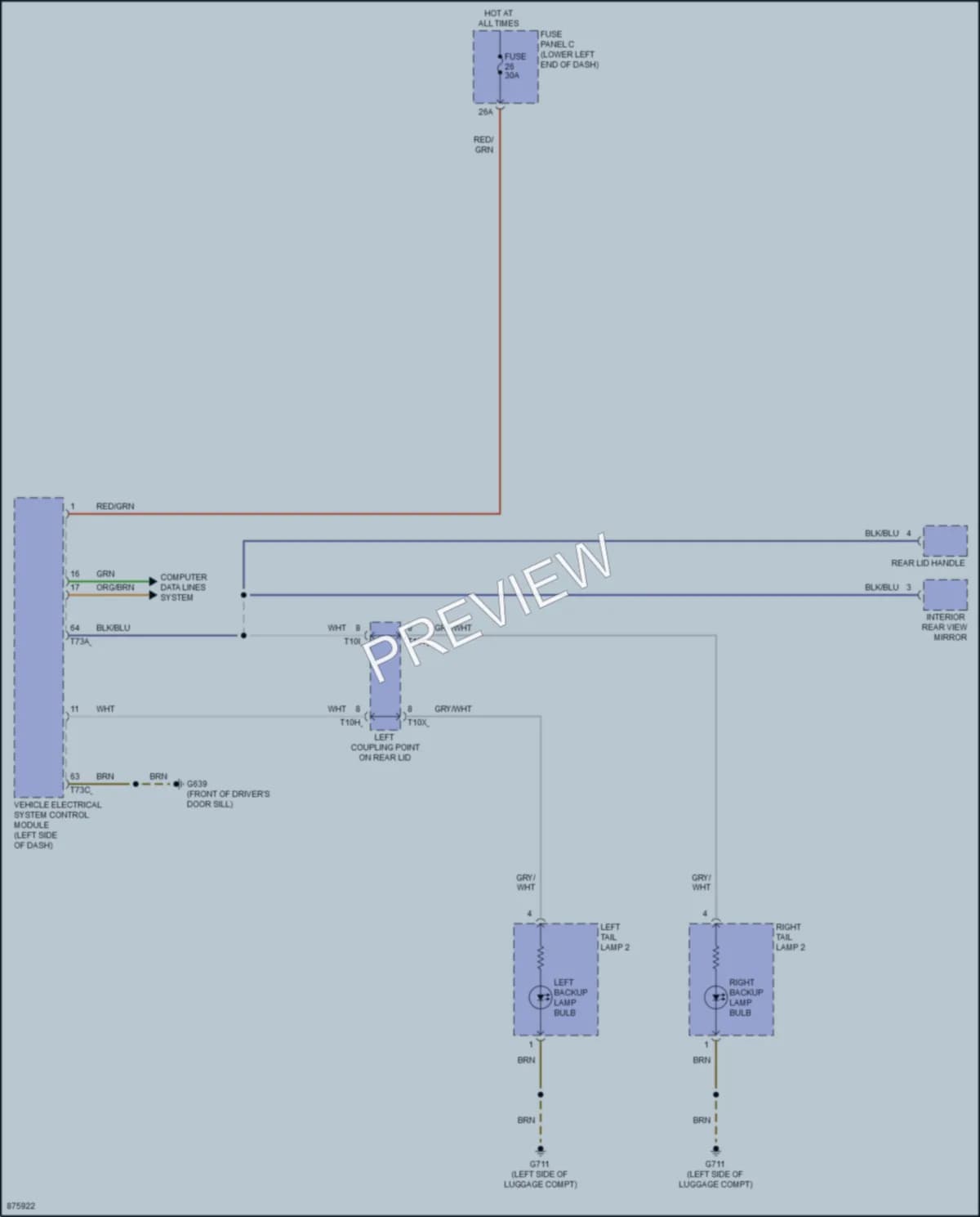 2024 Volkswagen Taos Exterior Lights wiring diagram preview