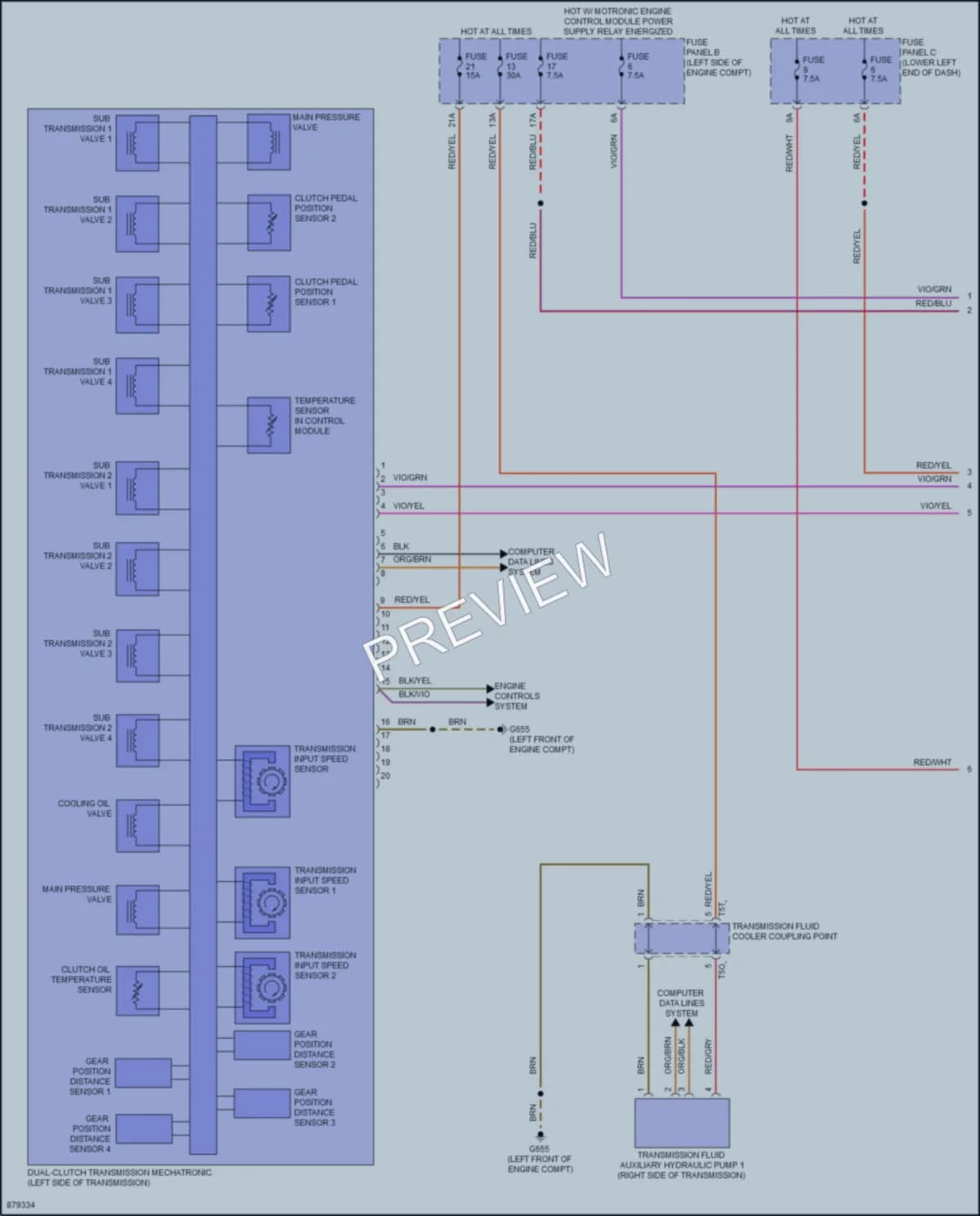 2024 Volkswagen Taos Transmission wiring diagram preview