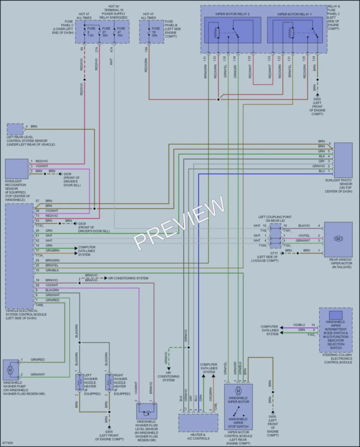 2024 Volkswagen Taos Wiper Washer wiring diagram preview