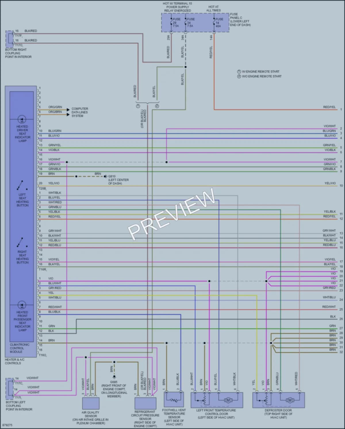 2024 Volkswagen Tiguan Air Conditioning wiring diagram preview