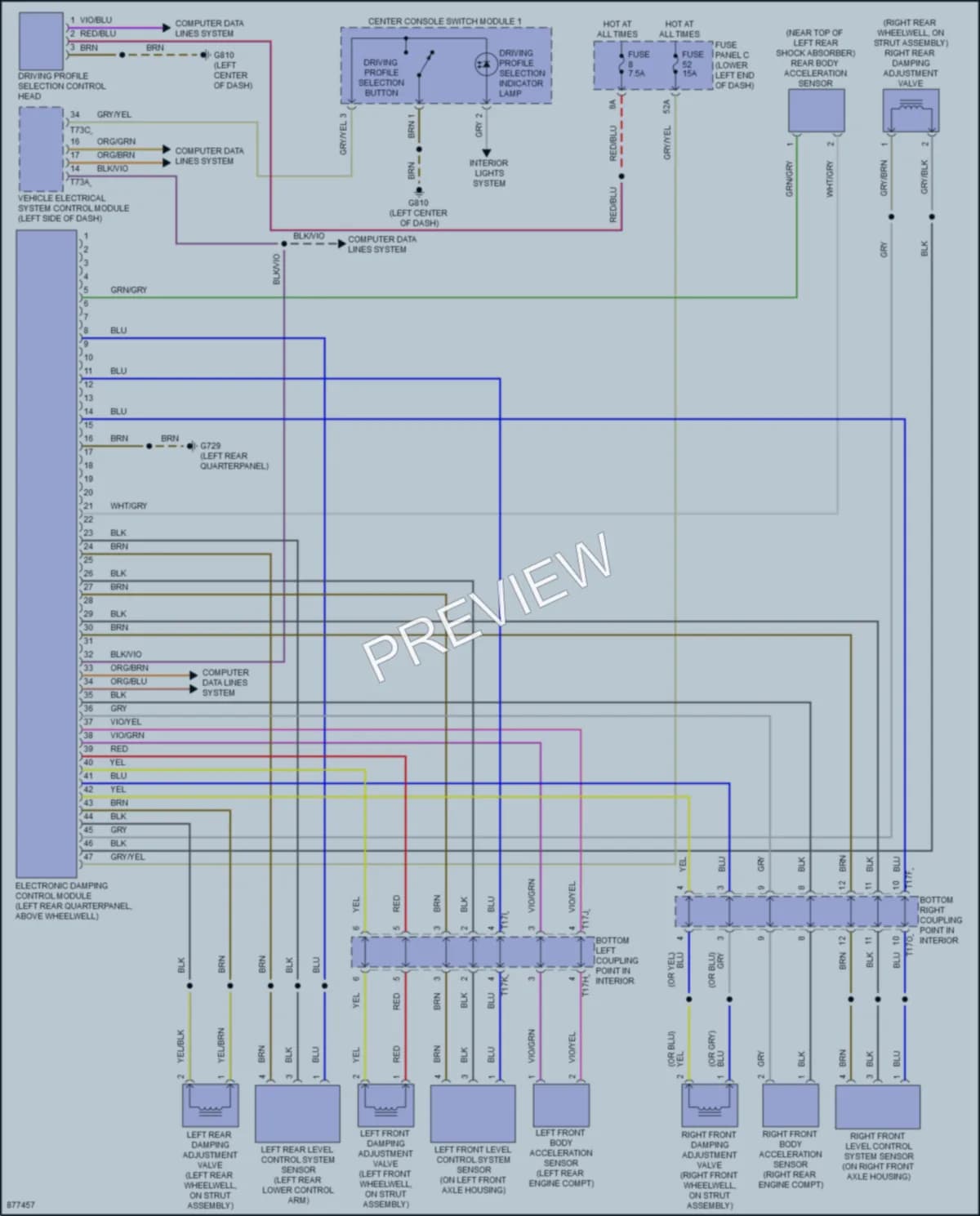 2024 Volkswagen Tiguan Electronic Suspension wiring diagram preview