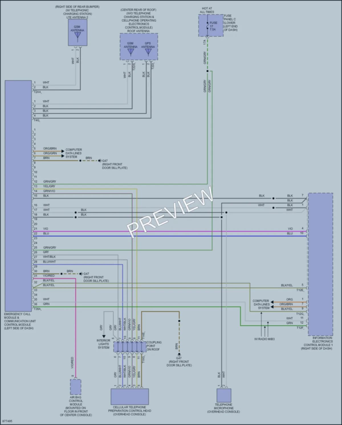 2024 Volkswagen Tiguan Navigation wiring diagram preview