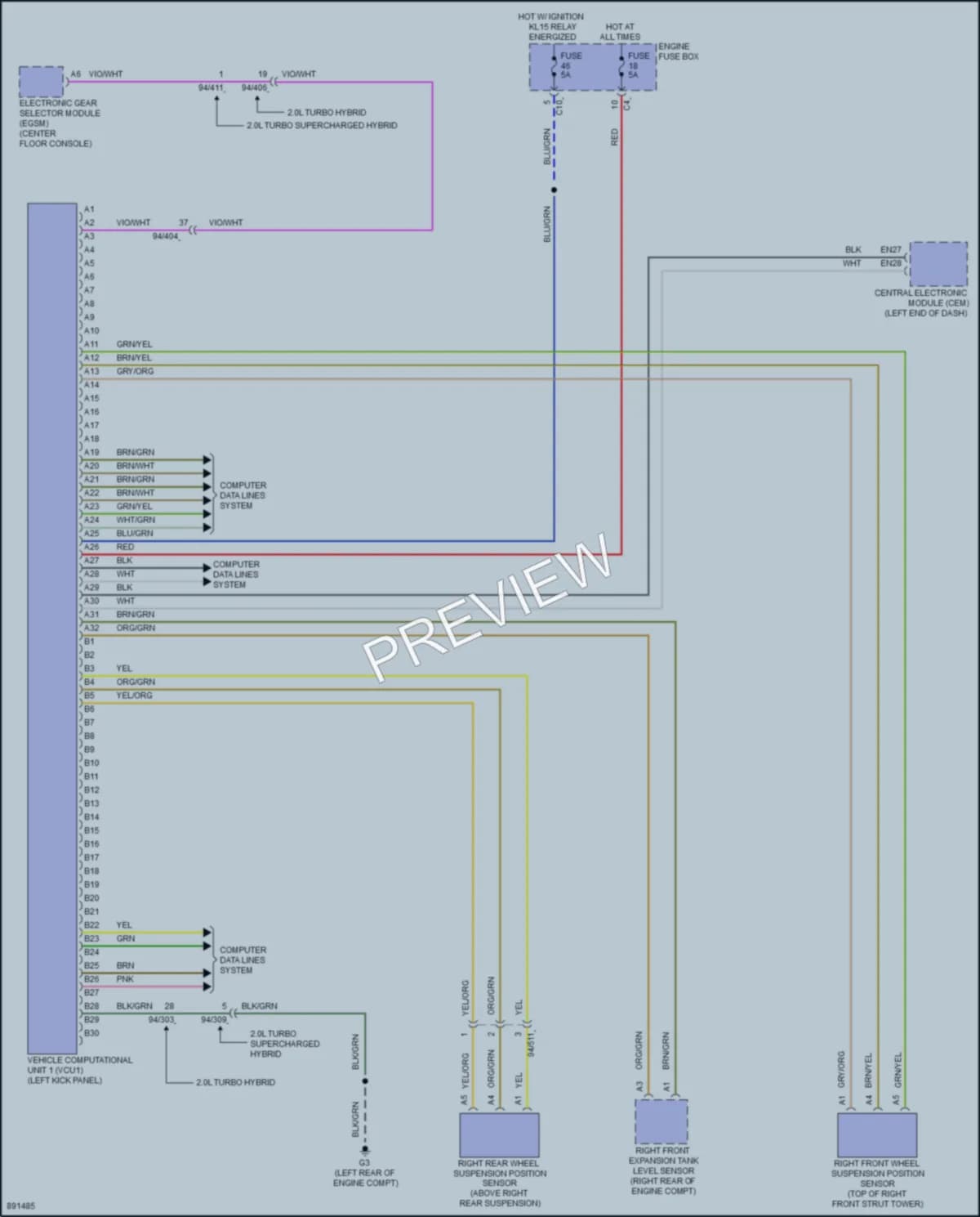 2024 Volvo S60 Electronic Suspension wiring diagram preview
