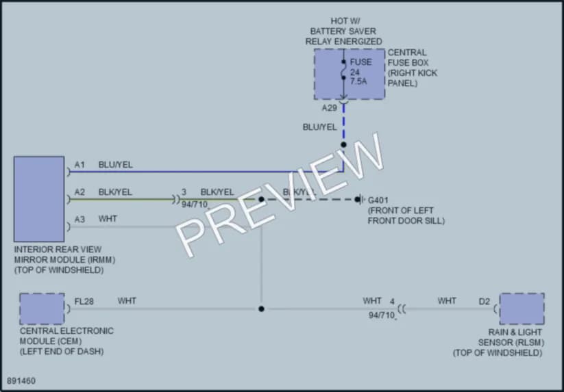 2024 Volvo S60 Power Mirrors wiring diagram preview