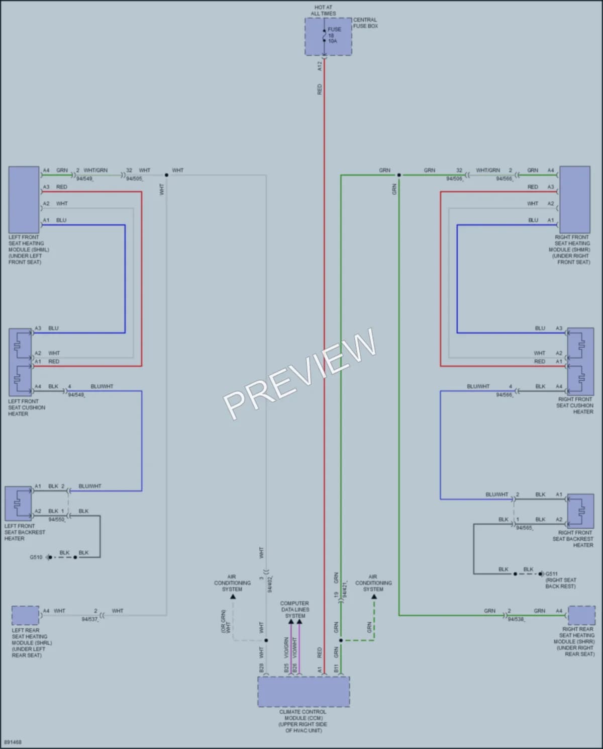 2024 Volvo S60 Power Seats wiring diagram preview