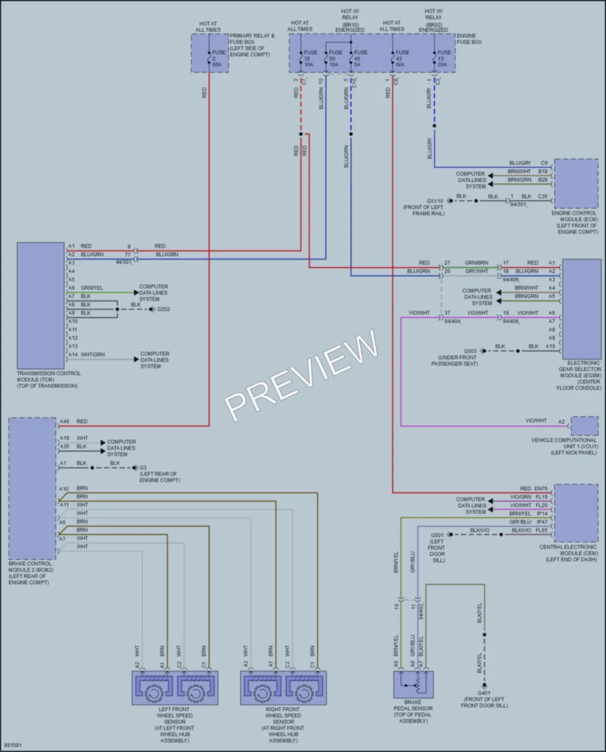 2024 Volvo S60 Transmission wiring diagram preview