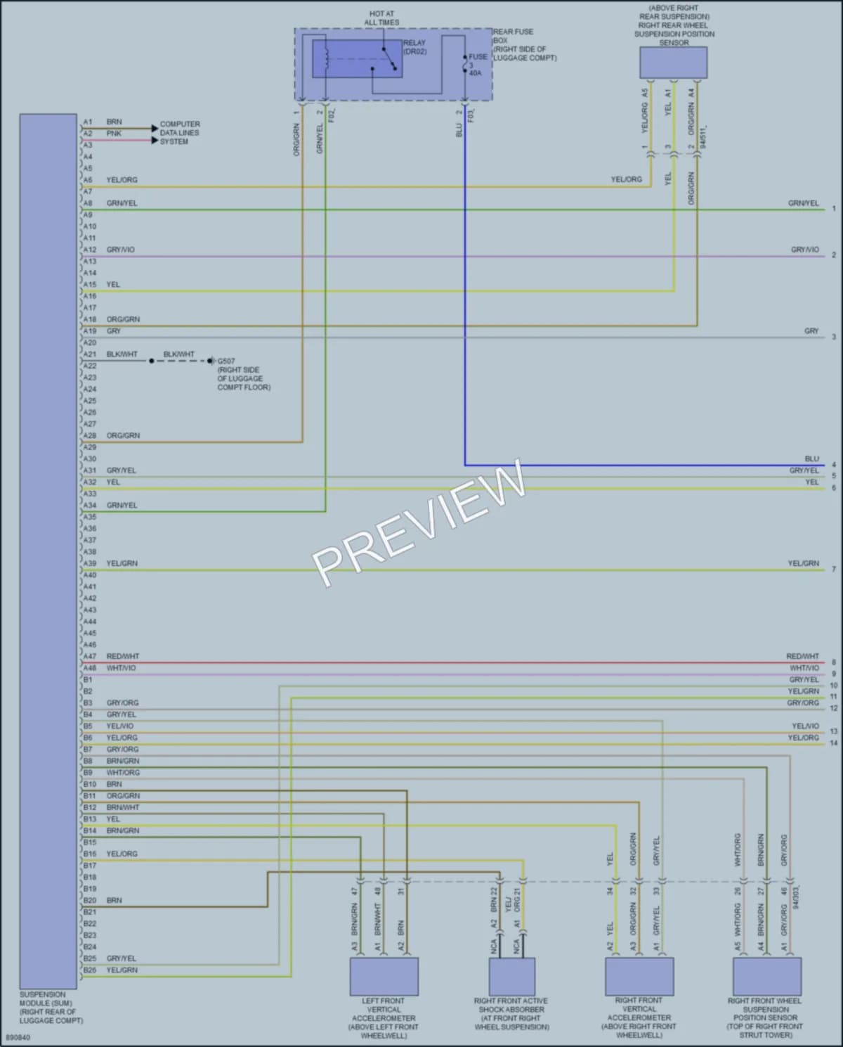 2024 Volvo S90 Electronic Suspension wiring diagram preview