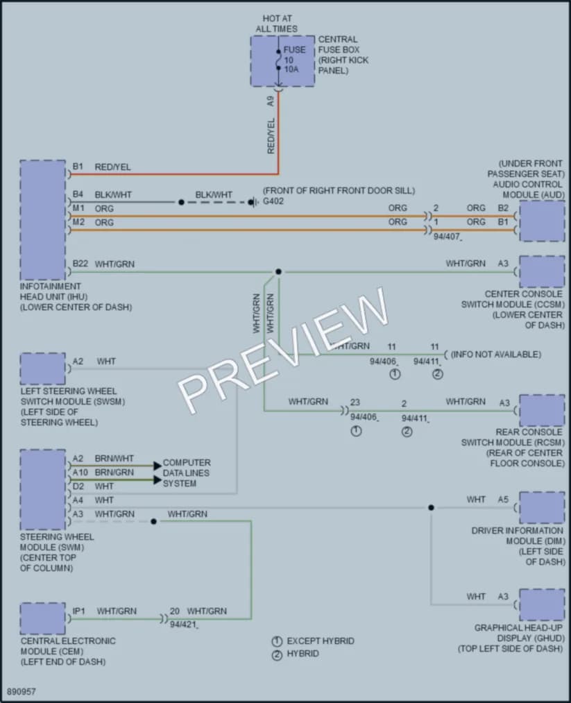 2024 Volvo S90 Radio wiring diagram preview