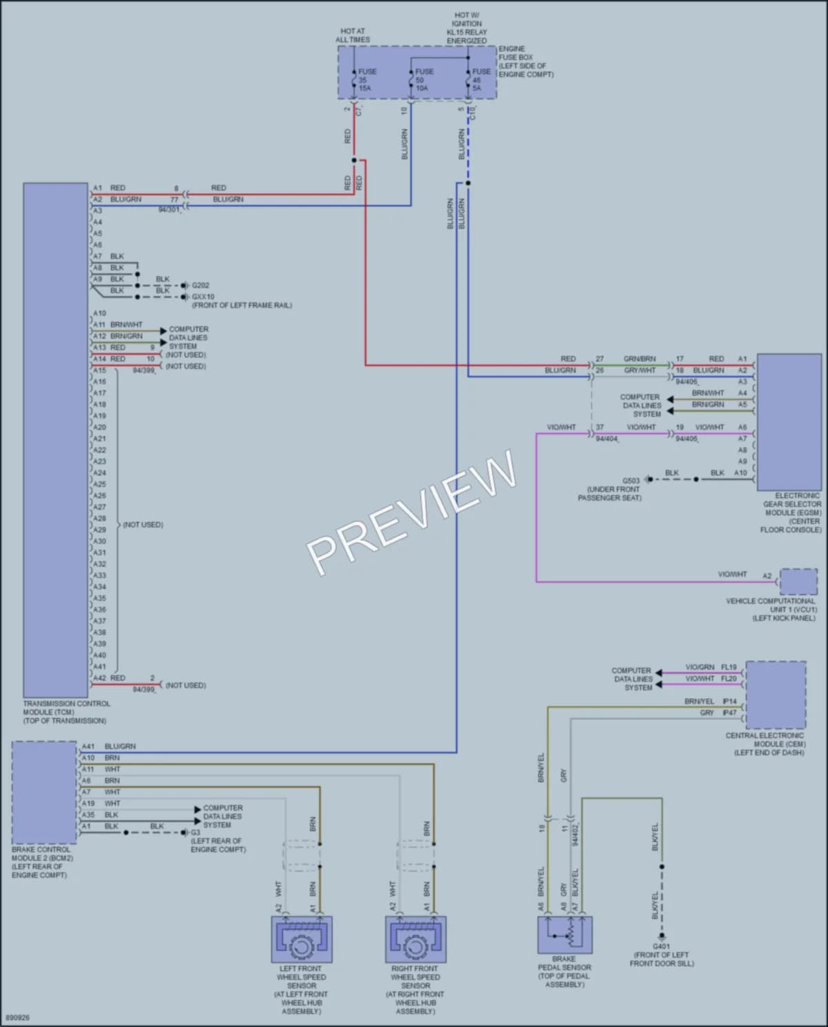 2024 Volvo S90 Transmission wiring diagram preview
