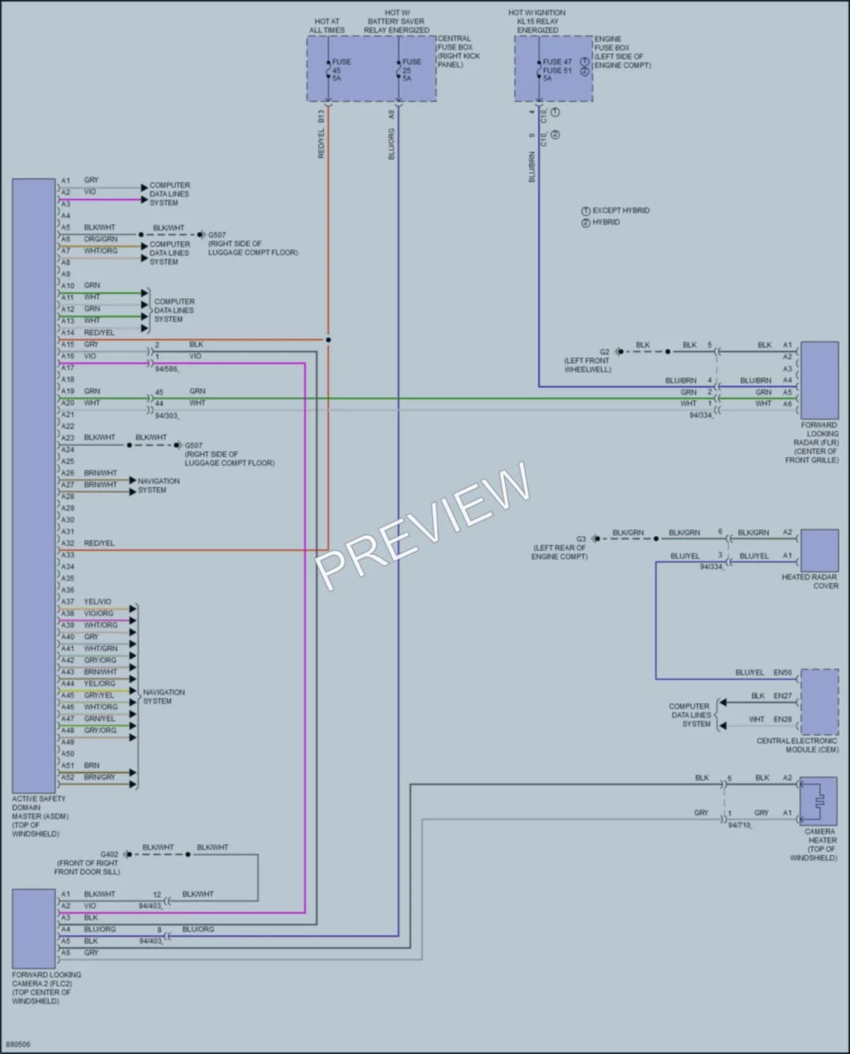 2024 Volvo S90PlugIn Instrument Cluster wiring diagram preview