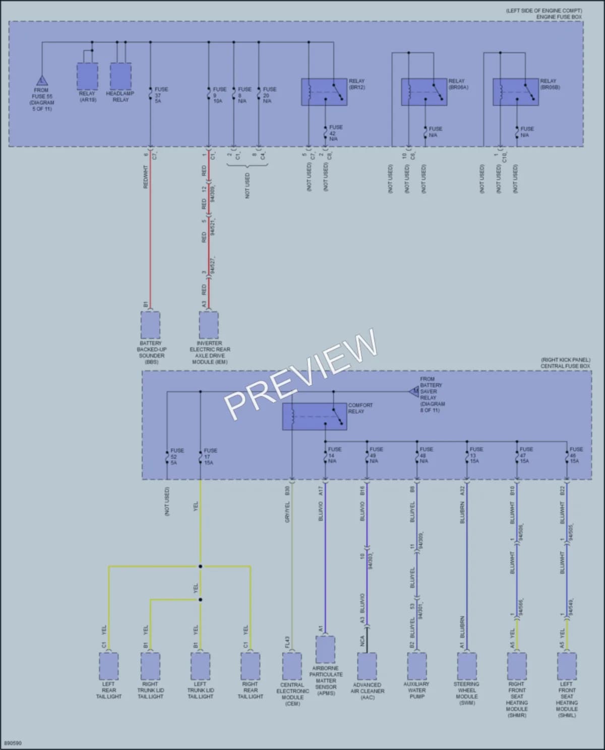 2024 Volvo S90PlugIn Power Distribution wiring diagram preview