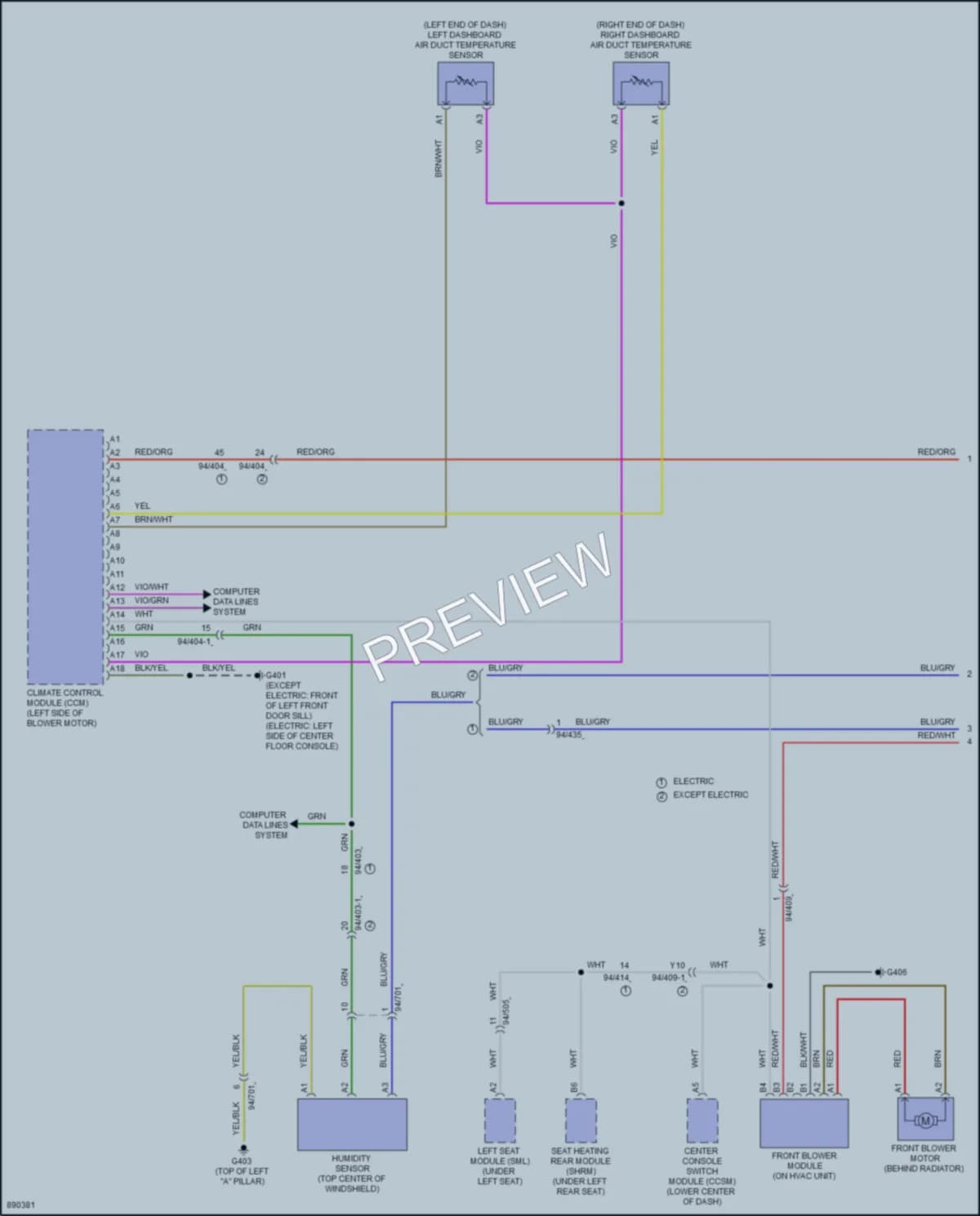 2024 Volvo XC40 Air Conditioning wiring diagram preview