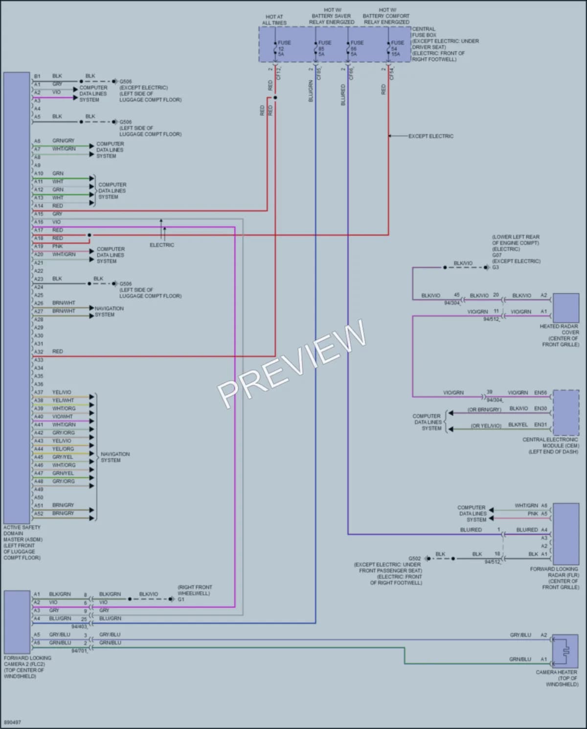 2024 Volvo XC40 Instrument Cluster wiring diagram preview