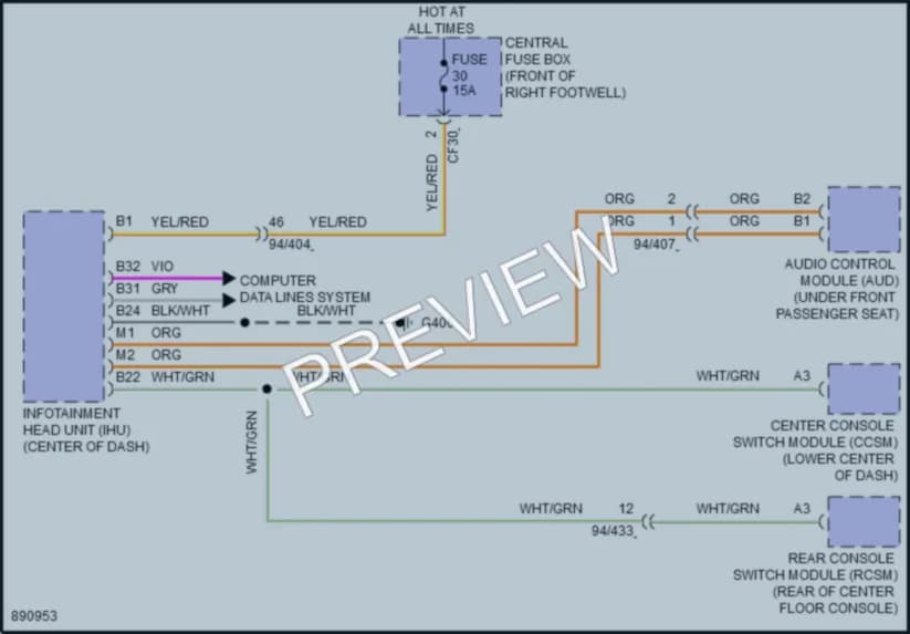 2024 Volvo XC40 Radio wiring diagram preview