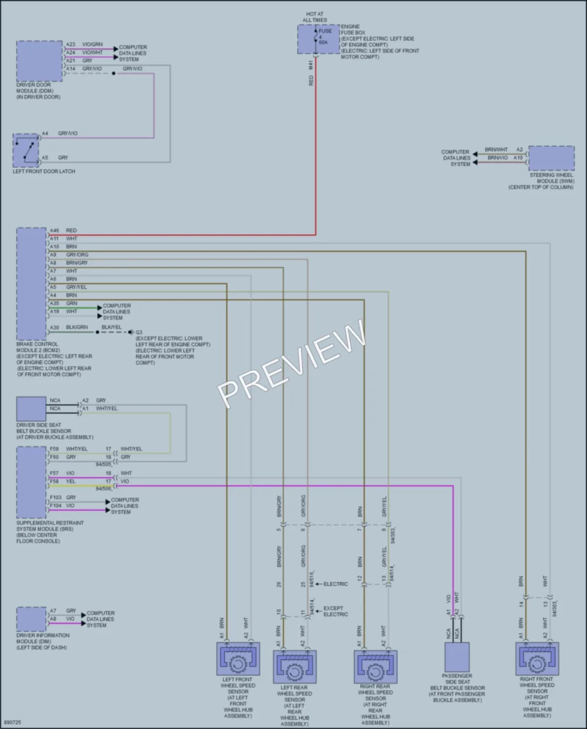 2024 Volvo XC40 Warning Systems wiring diagram preview