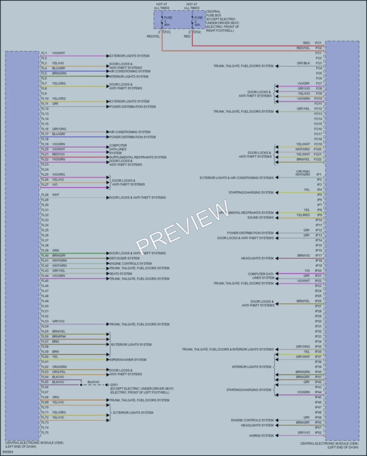 2024 Volvo XC40Electric Body Control Modules wiring diagram preview