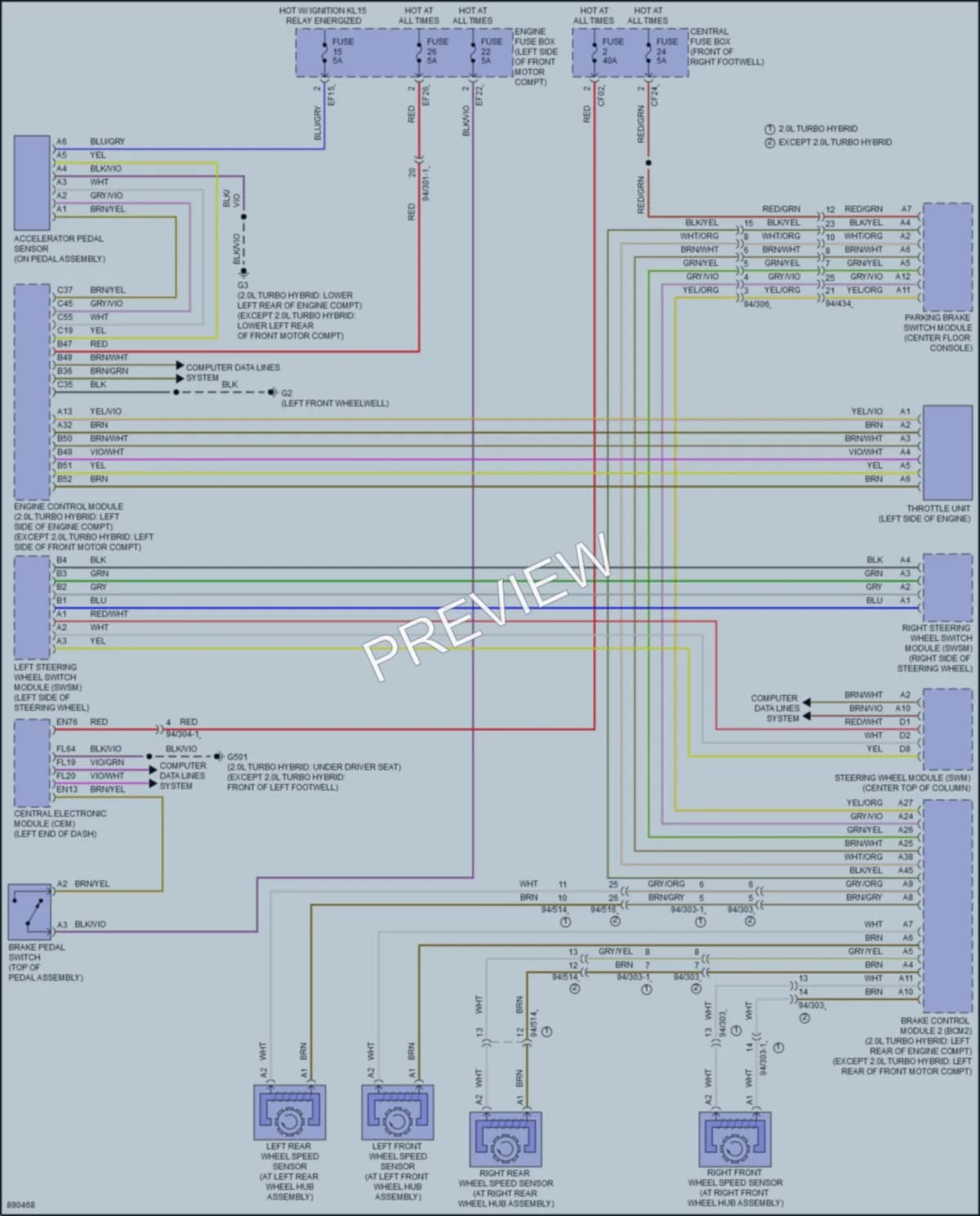 2024 Volvo XC40Electric Cruise Control wiring diagram preview