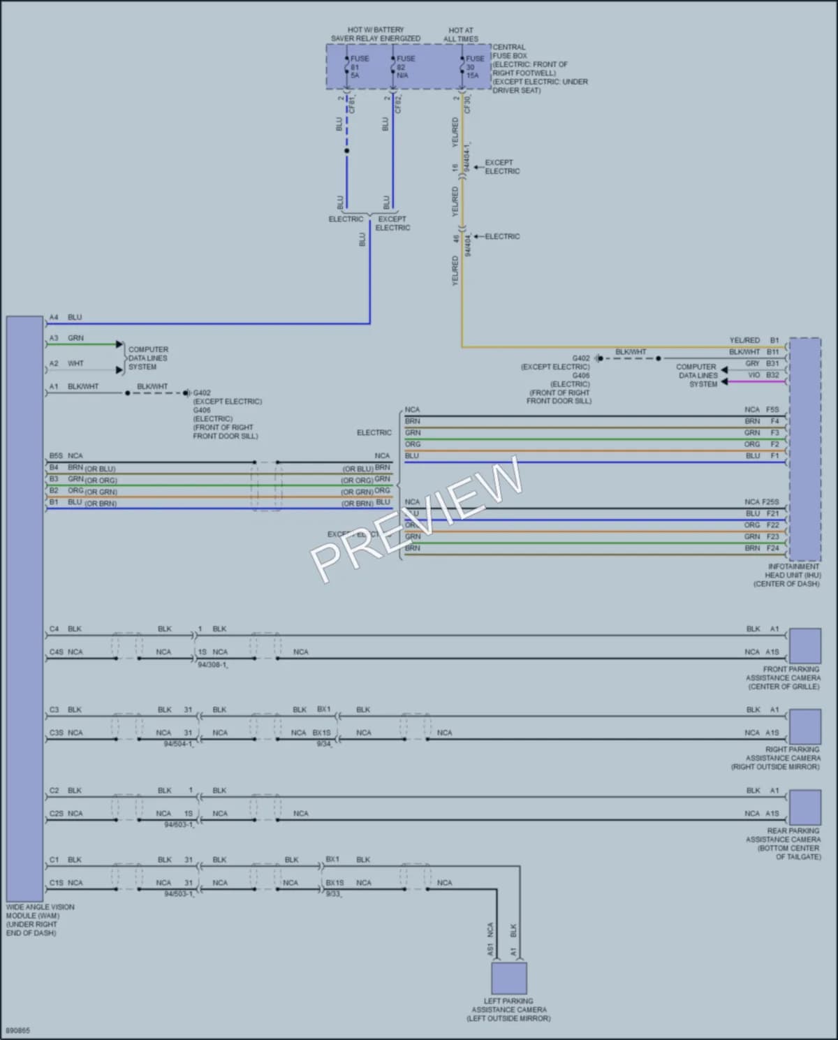 2024 Volvo XC40Electric Navigation wiring diagram preview