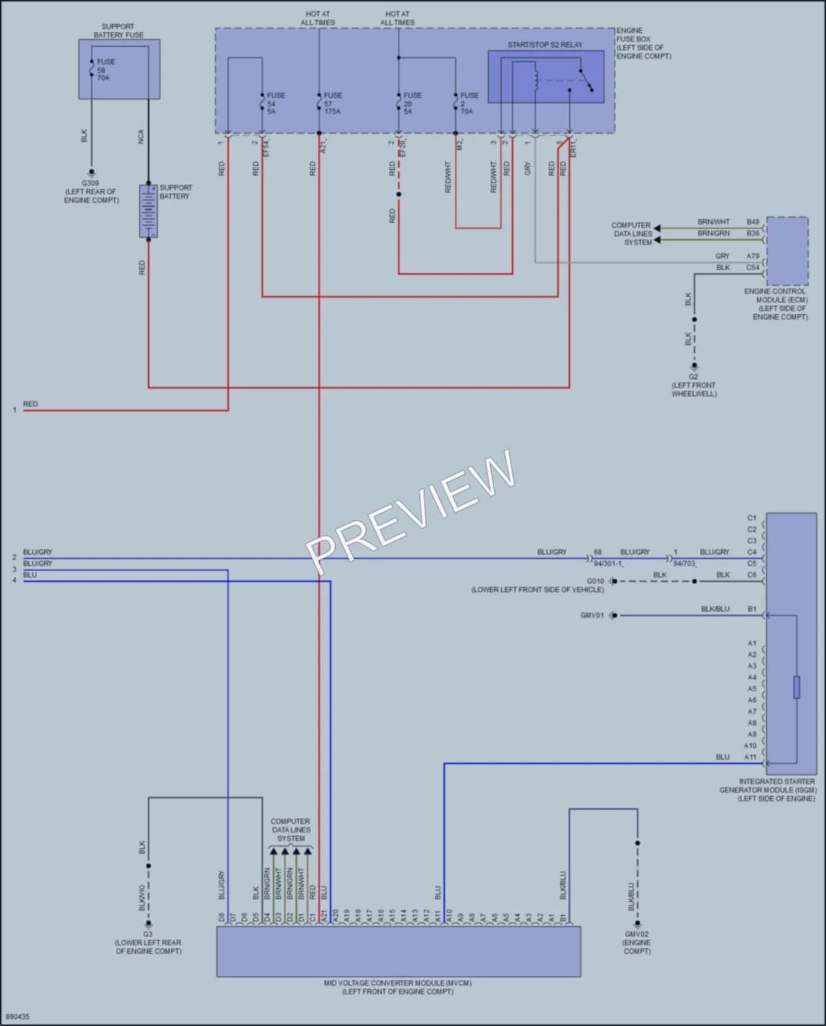 2024 Volvo XC40Electric Starting Charging wiring diagram preview