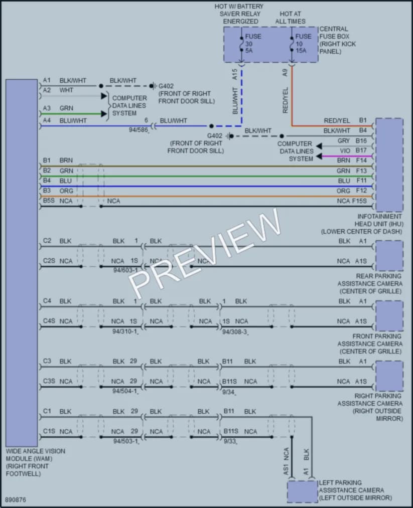 2024 Volvo XC60 Navigation wiring diagram preview