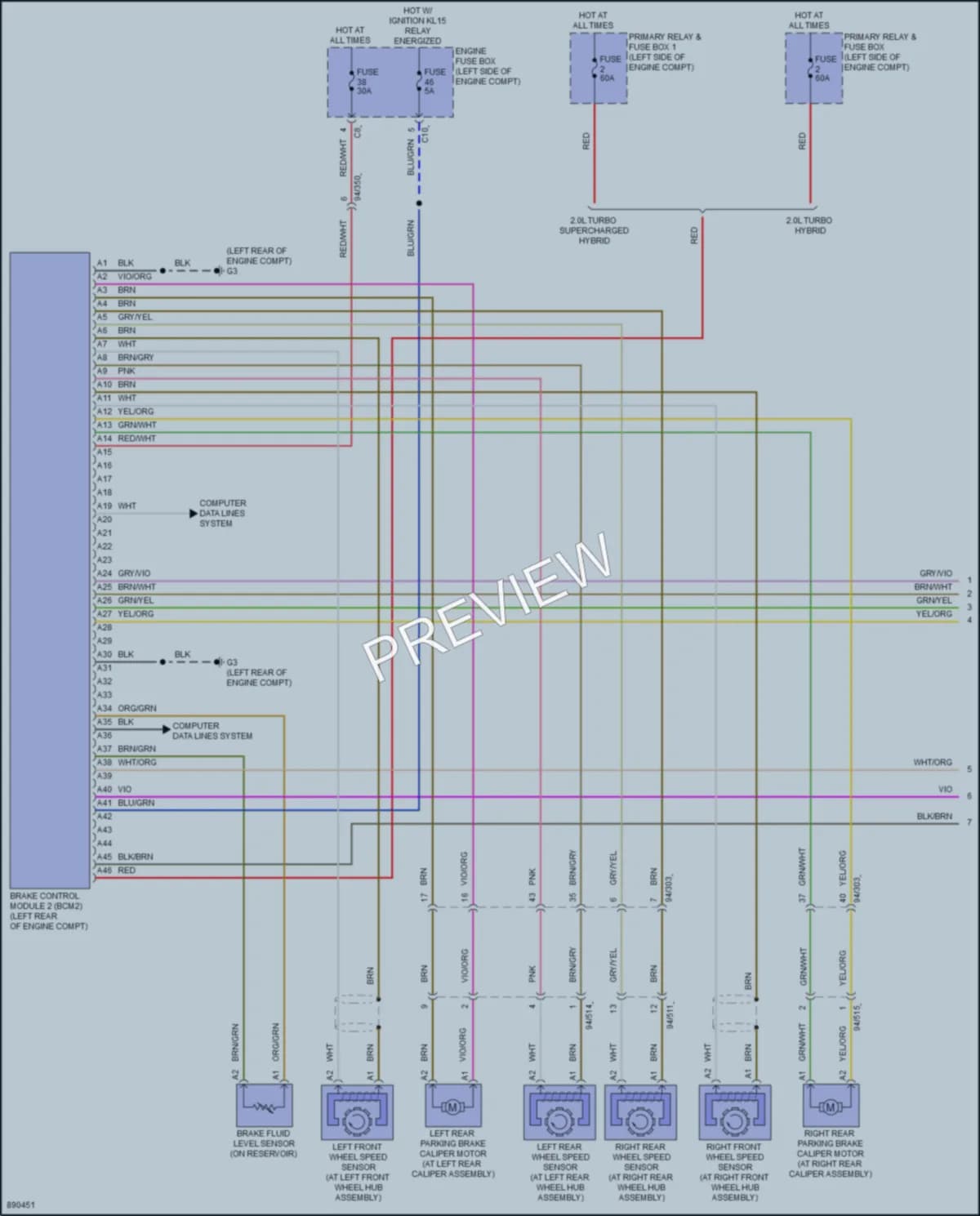 2024 Volvo XC60PlugIn Anti Lock Brakes wiring diagram preview