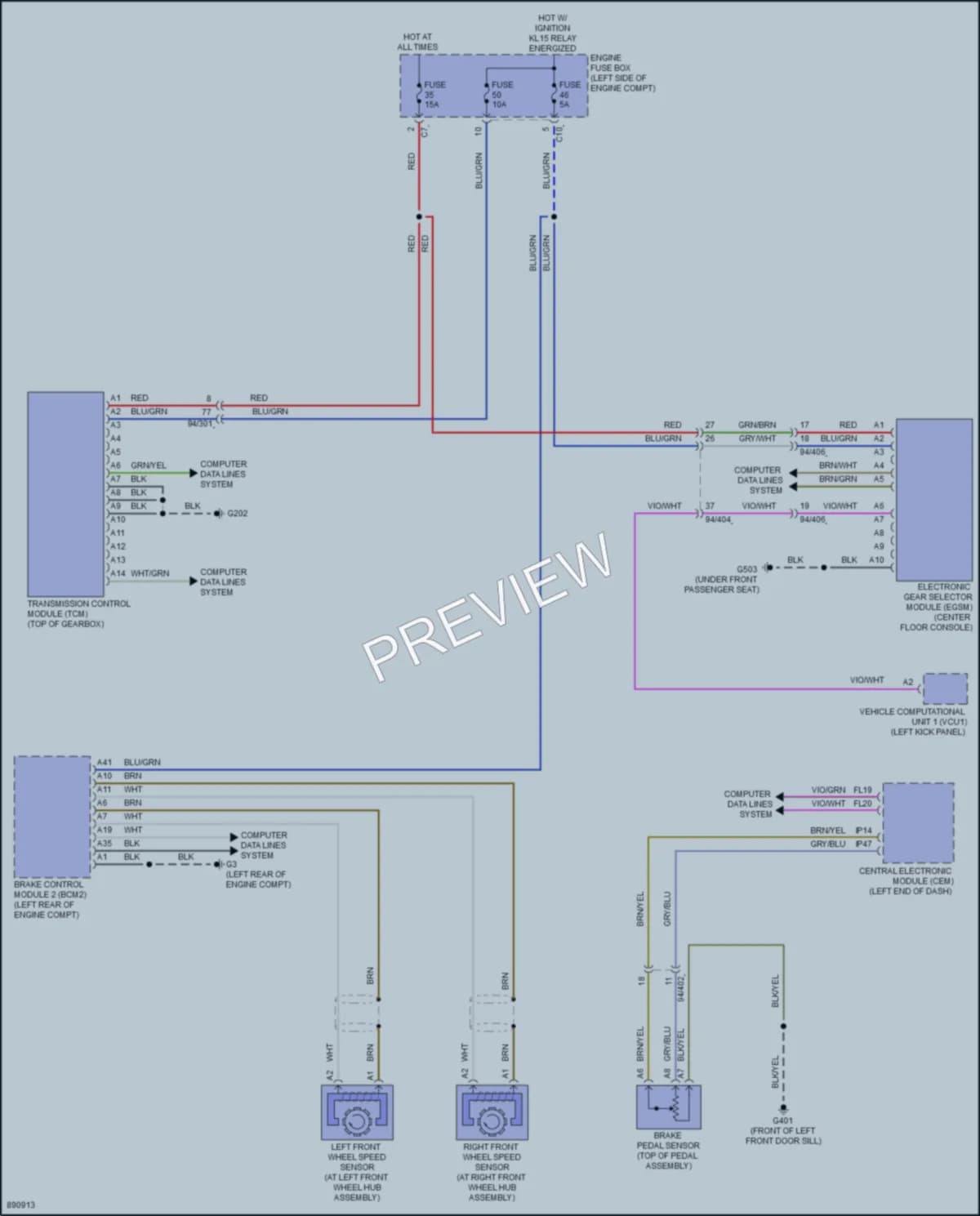 2024 Volvo XC60PlugIn Transmission wiring diagram preview