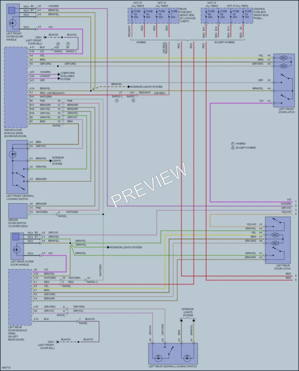 2024 Volvo XC90 Anti Theft wiring diagram preview